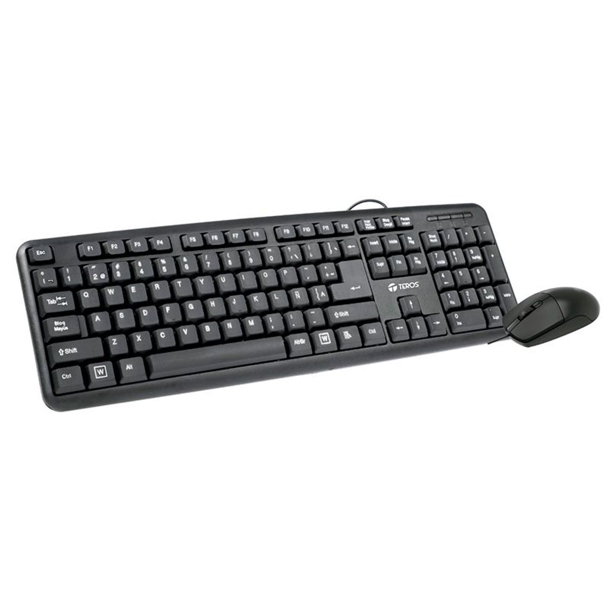 TEROS - Combo Teclado y Mouse Teros TE4062N USB acabado elegant Español Óptico