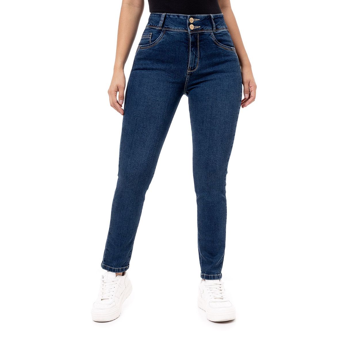 PIONIER - Pantalon Moda Denim Stretch Mujer Hamaris