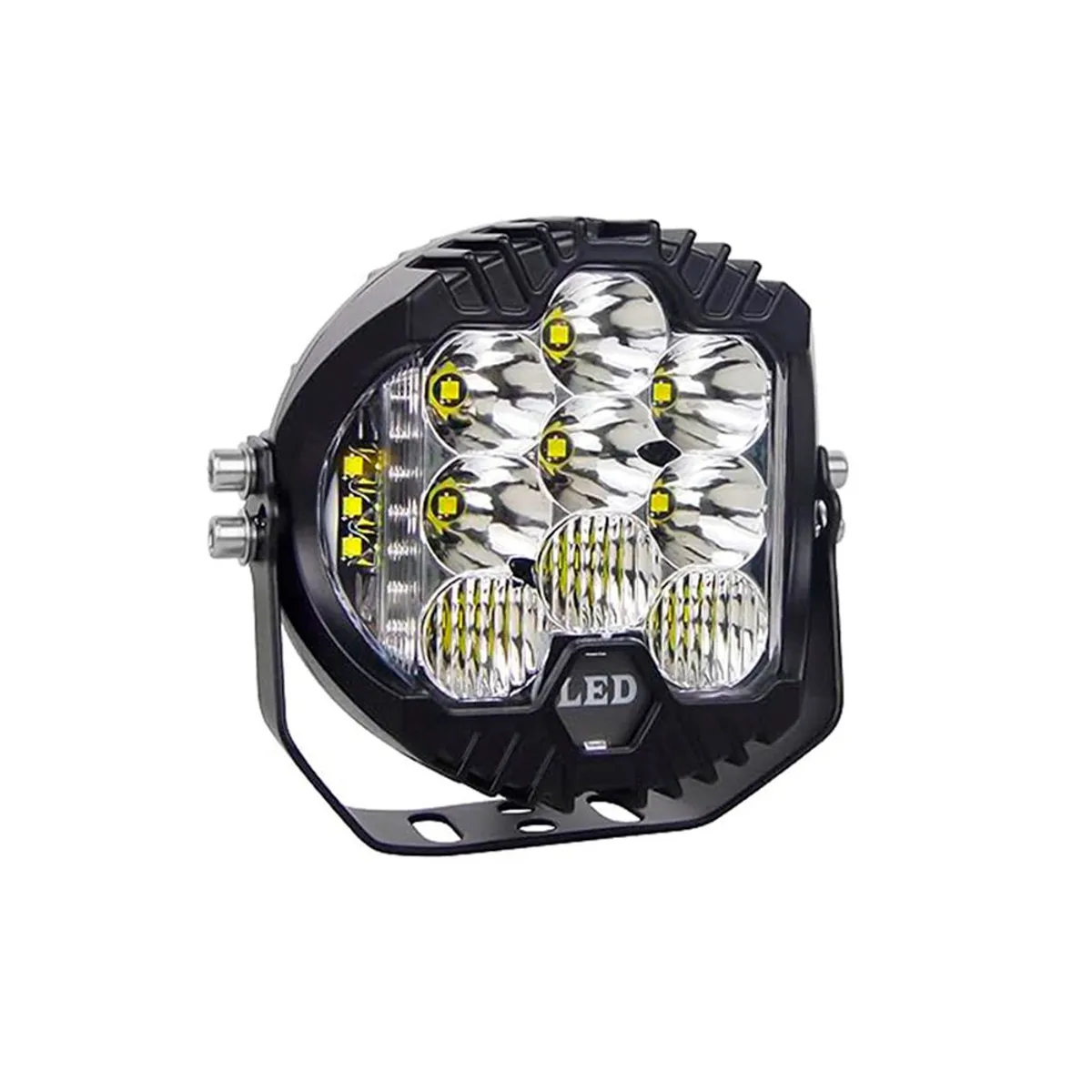 GENERICO - Faro Force 9 pulgadas Luz Blanca Con DRL Ámbar 12000LM