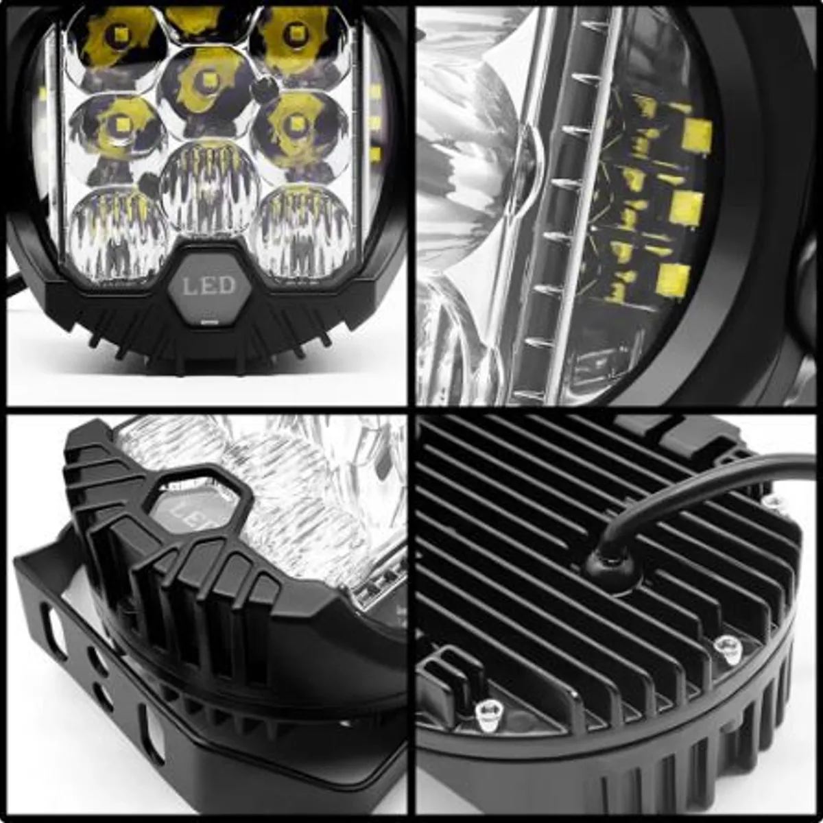 GENERICO - Faro Force 9 pulgadas Luz Blanca Con DRL Ámbar 12000LM