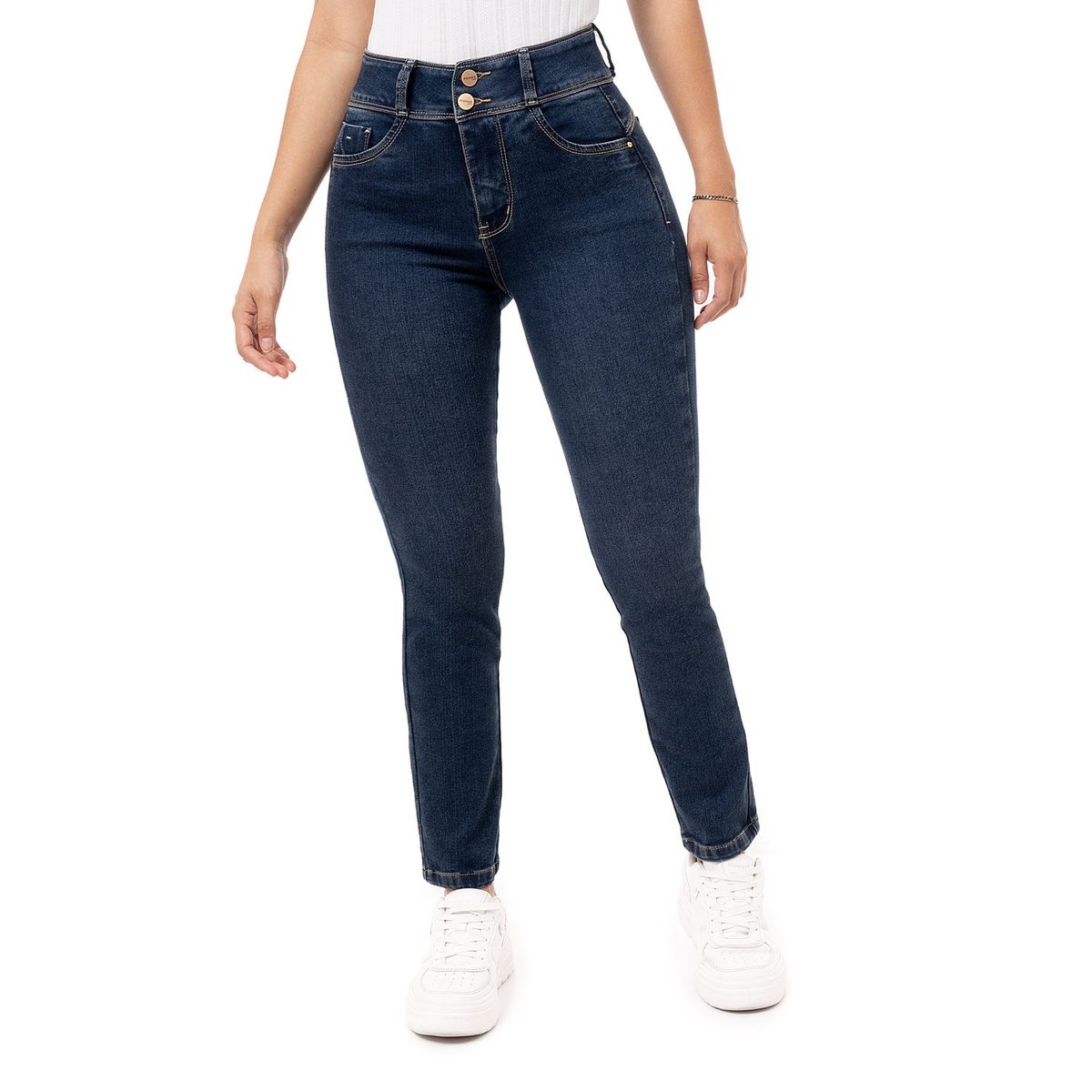 PIONIER - Pantalon Moda Denim Stretch Ninha Mujer