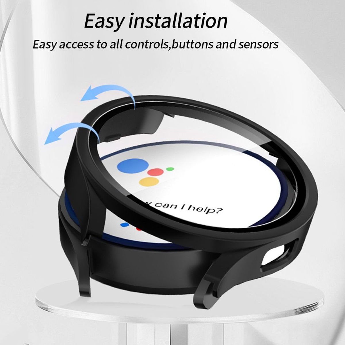 GENERICO - Case Funda 360 para SAMSUNG GALAXY WATCH 6 DE 44MM - Negro