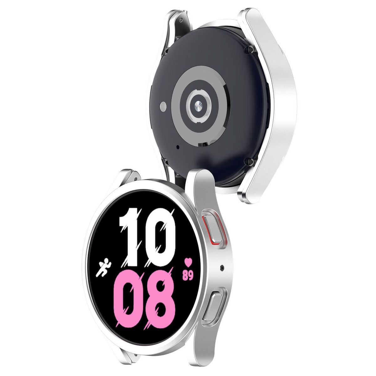 GENERICO - Case Bumper para SAMSUNG GALAXY WATCH 6 CLASSIC DE 47MM - Plata