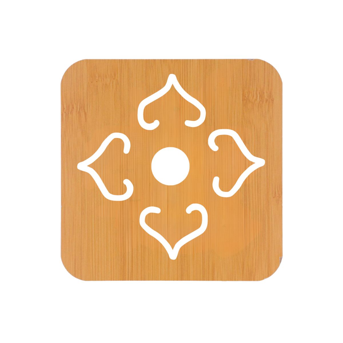 INSPIRA - Set de 4 Soportes de Bambú Resistente al Calor