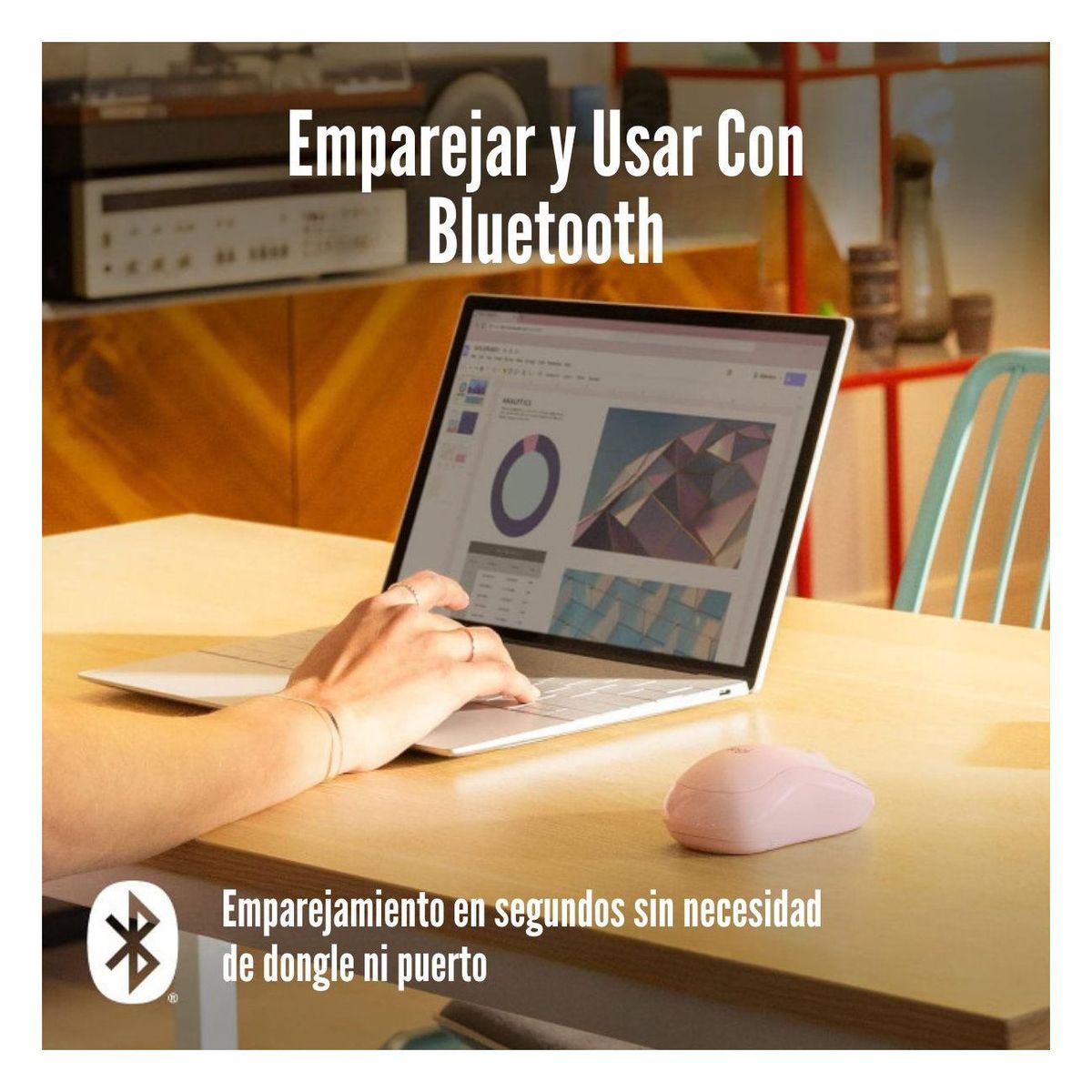 LOGITECH - Logitech - Mouse M240 Silent Bluetooth - Rosado