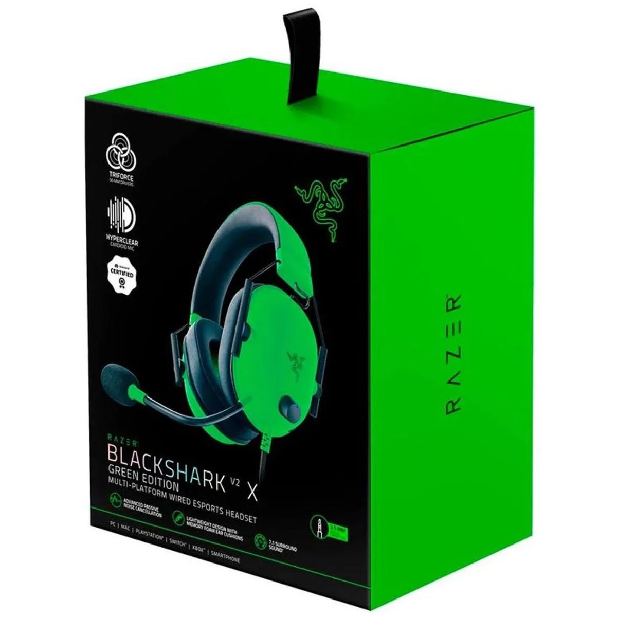 RAZER - Audifono Gamer Razer Blackshark V2 X Multiplataforma 7.1 Verde