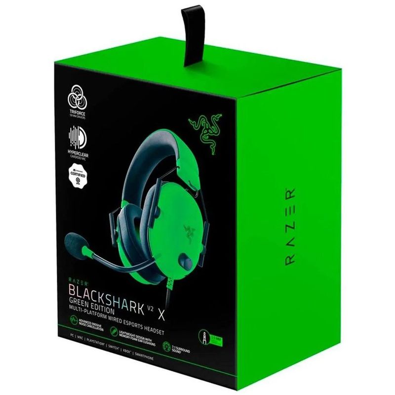 RAZER - Audifono Gamer Razer Blackshark V2 X Multiplataforma 7.1 Verde