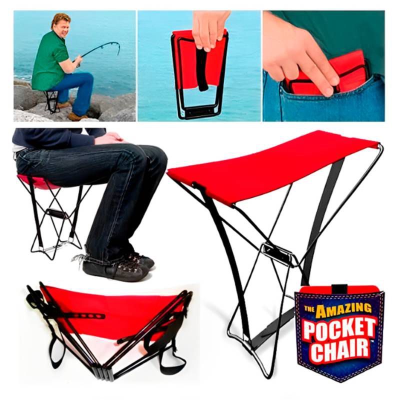 GENERICO - Silla Plegable Portátil De Bolsillo Pocket Chair