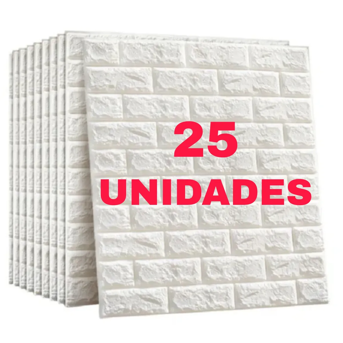 GENERICO - Papel tapiz espuma 3D pegatinas adhesivas 25 und