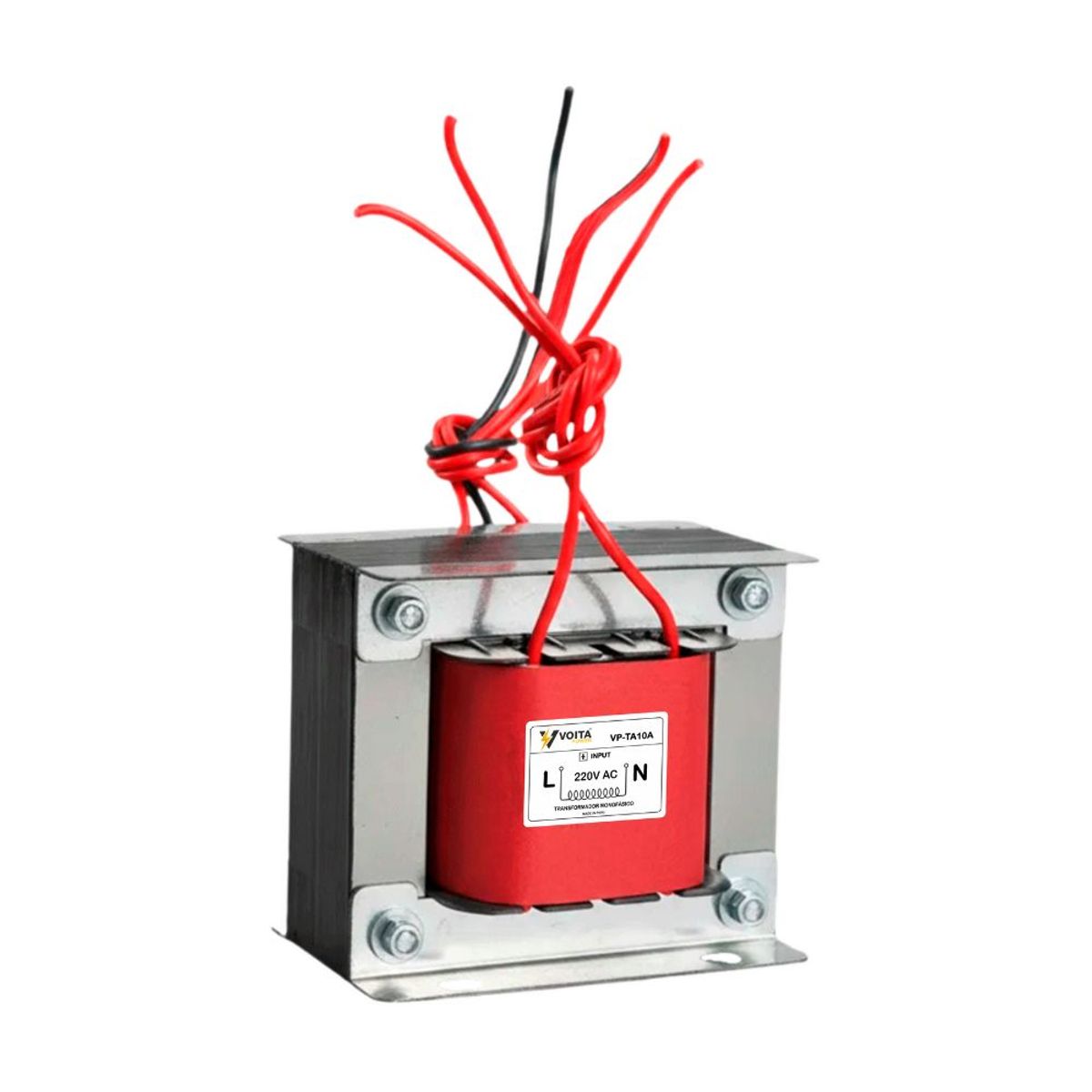 VOITA POWER - Transformador monofásico 220V AC a 12-0-12V AC 10 Amperios