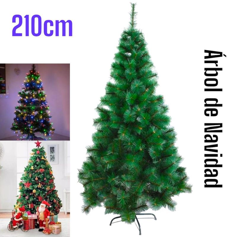 OEM - Arbol Navidad Pino Verde Disponible de 210cm Fácil de Armar