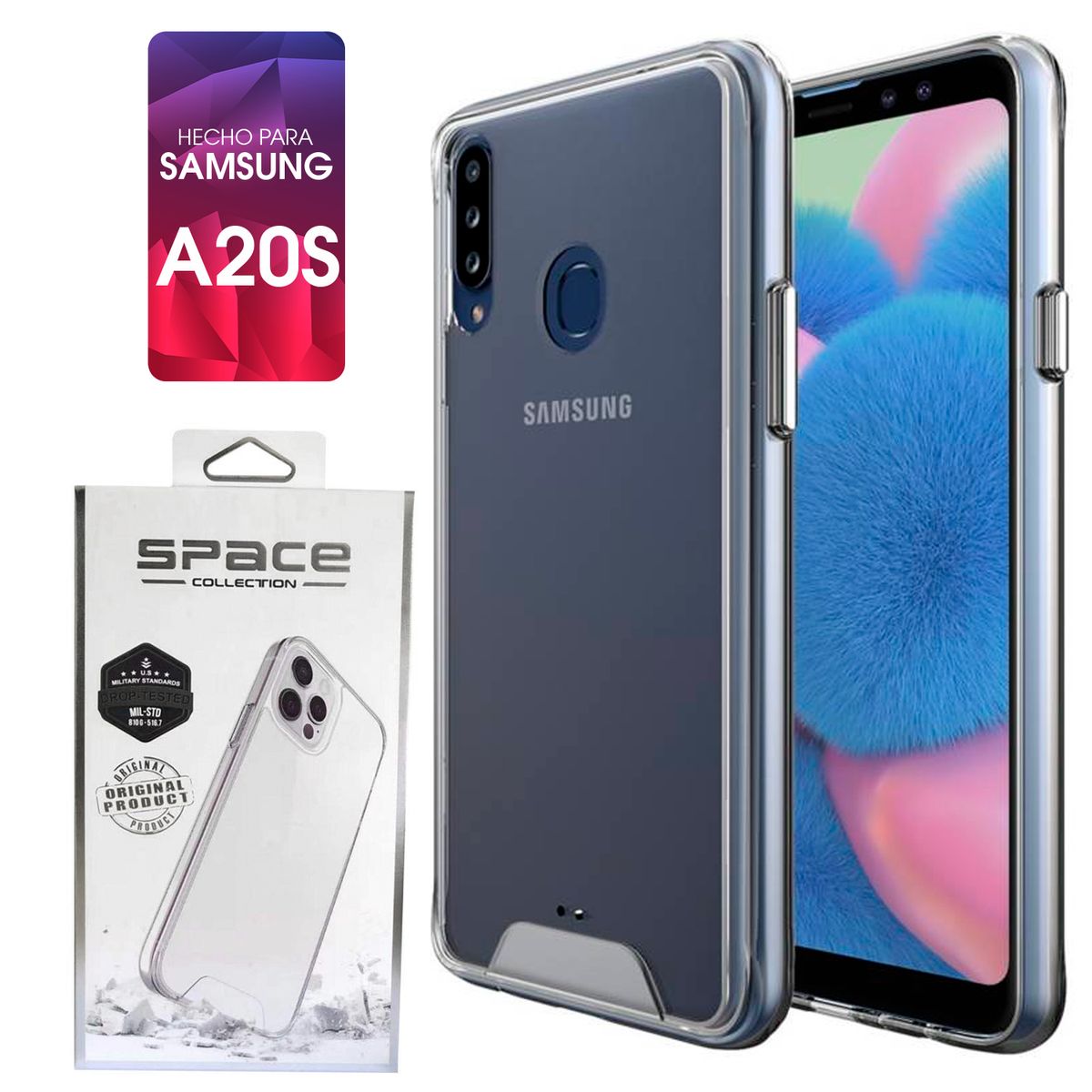 SPACE - Case Space Para Samsung A20S Transparente