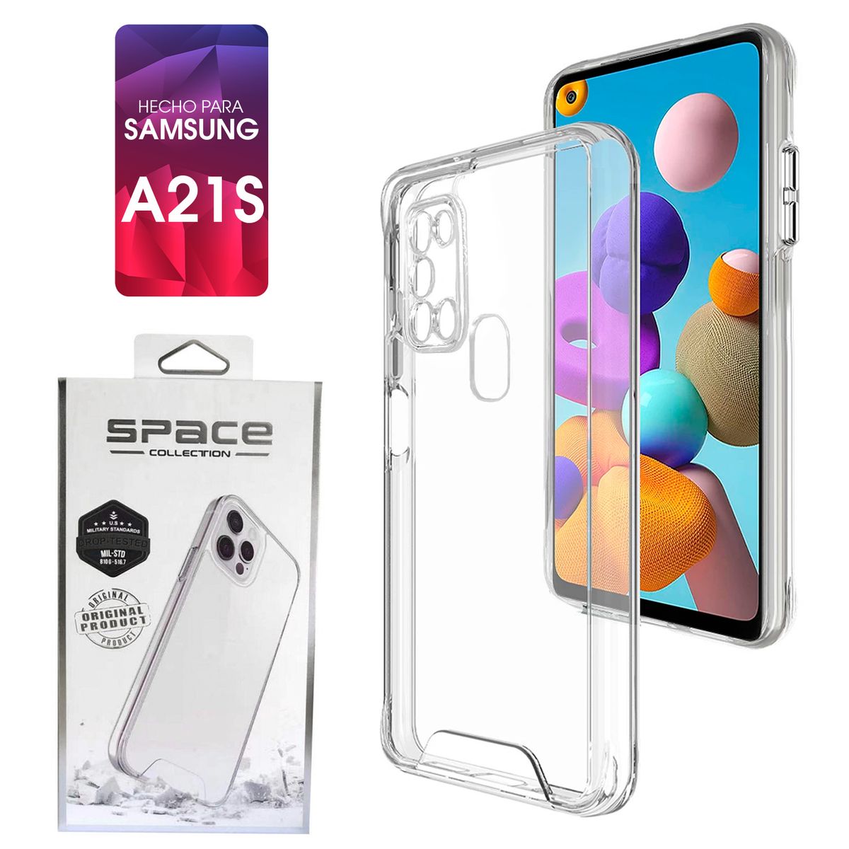SPACE - Case Space Para Samsung A21S Transparente
