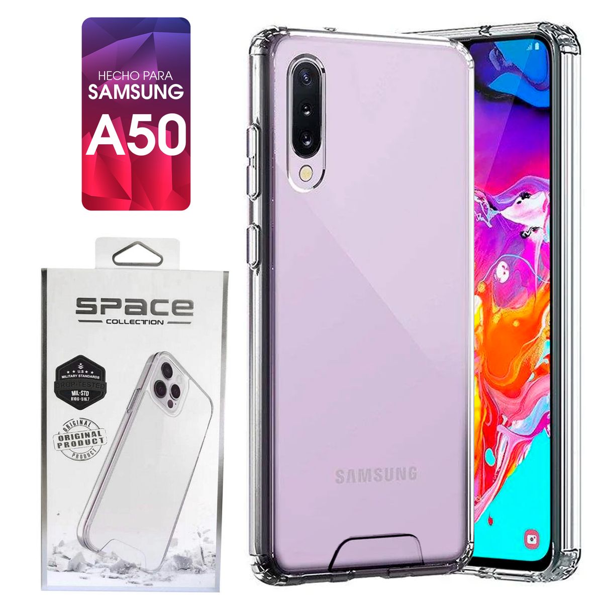 SPACE - Case Space Para Samsung A50 Transparente