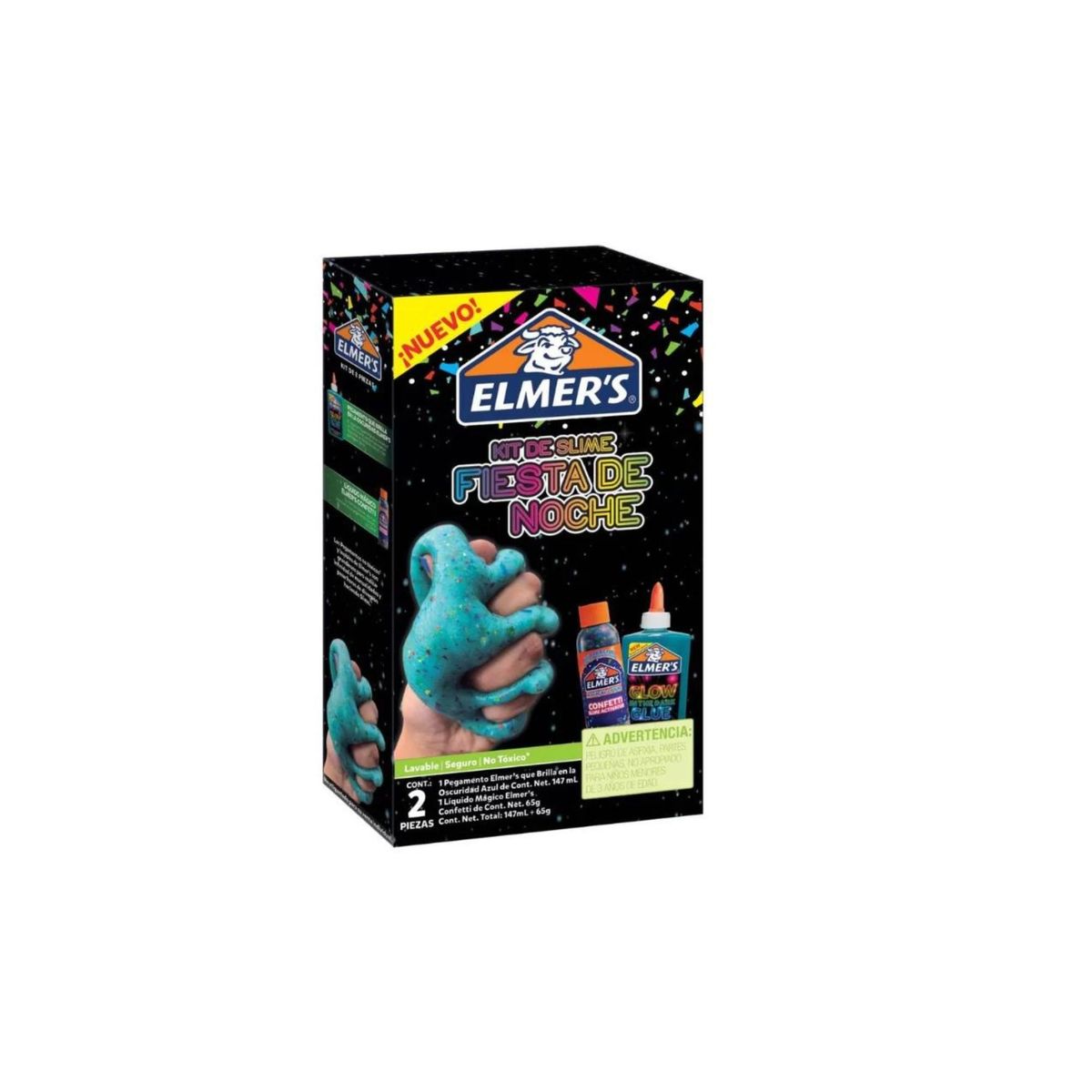 ELMERS - Elmers Kit Para Hacer Slime Fiesta de Noche 2 Piezas