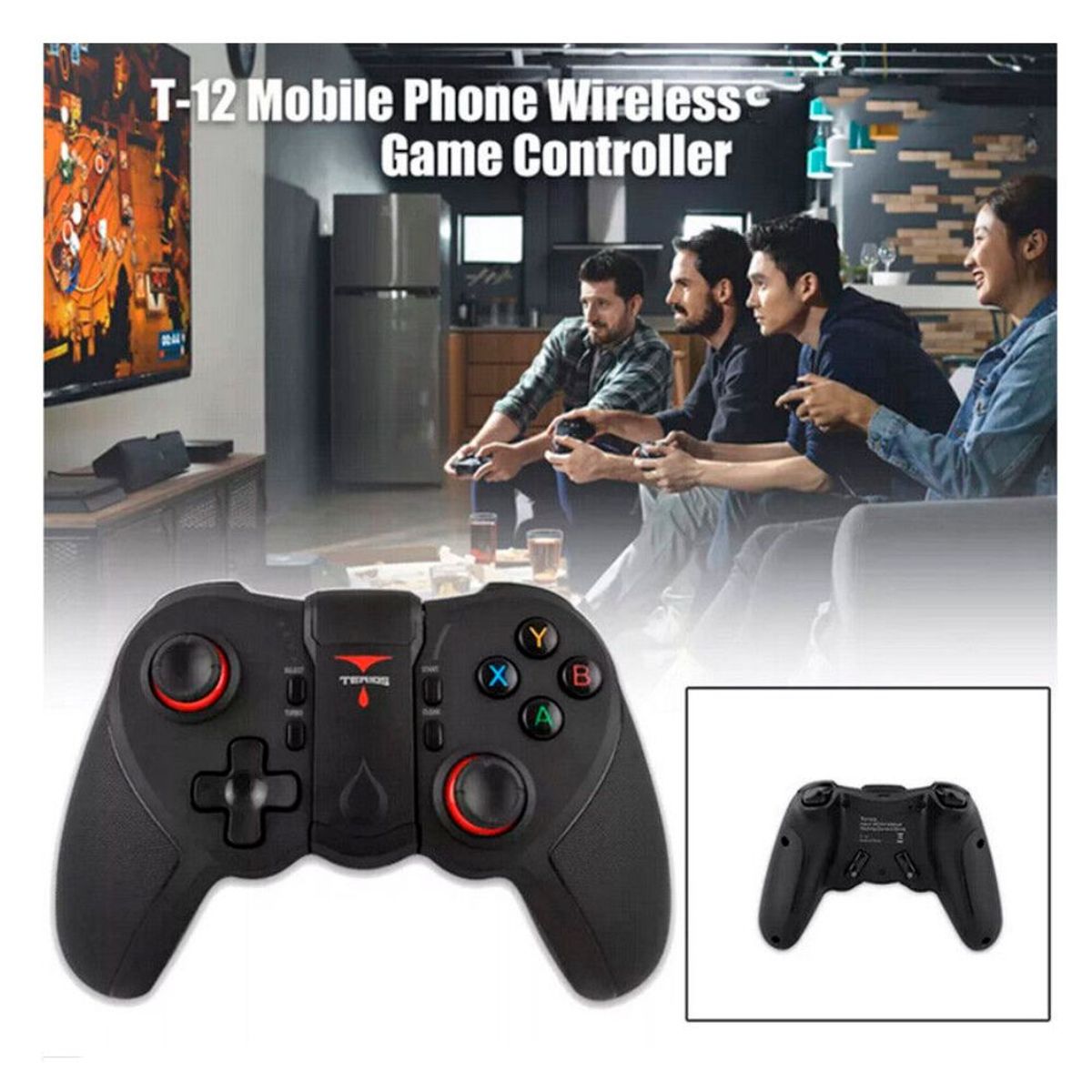 IMPORTADO MC - Mando Bluetooth Joystick Gamepad para Celular Android Con Sujetador