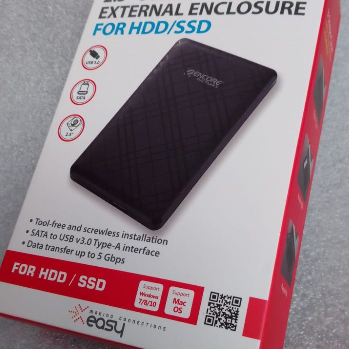 ENCORE ELECTRONICS - Case Enclosure Externo usb 3.0 para disco duro de SSD / HD 2.5¨ Sata
