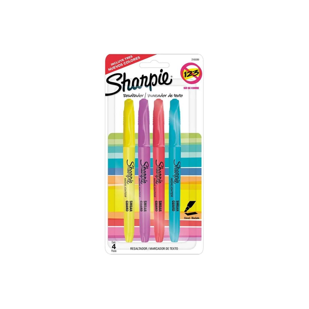 SHARPIE - Resaltador Sharpie Pocket Colores Surtidos x4