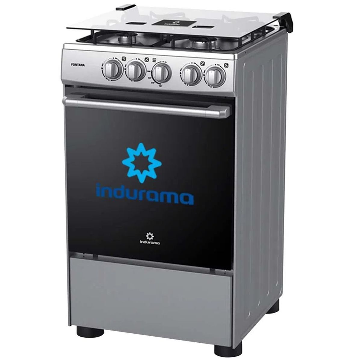 INDURAMA - Cocina a Gas INDURAMA 4 Quemadores FONTANA Gris