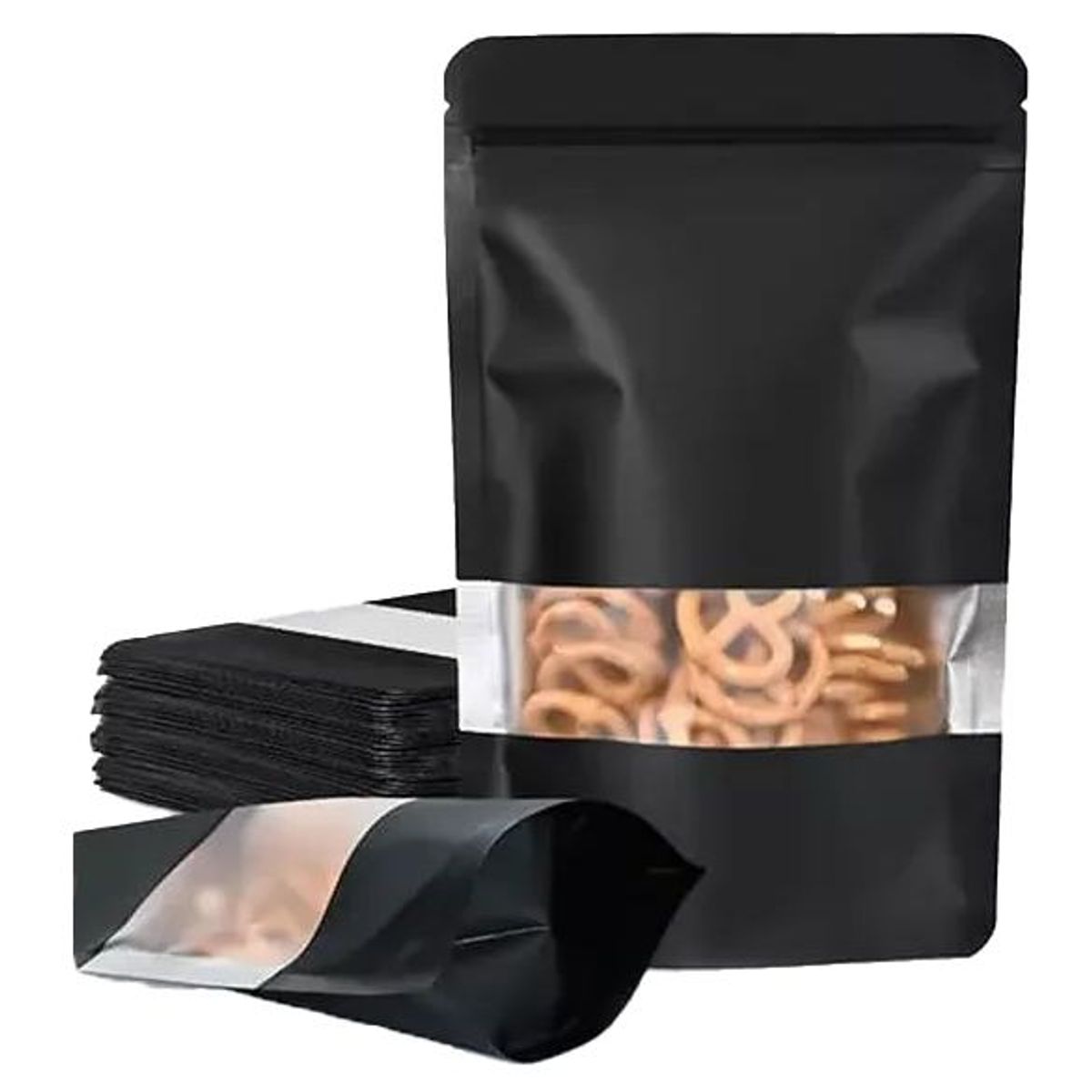 LA SEMILLITA PERUANA - 500 Sobre Negro con ventana Trilaminado,con zipper, con abre fácil