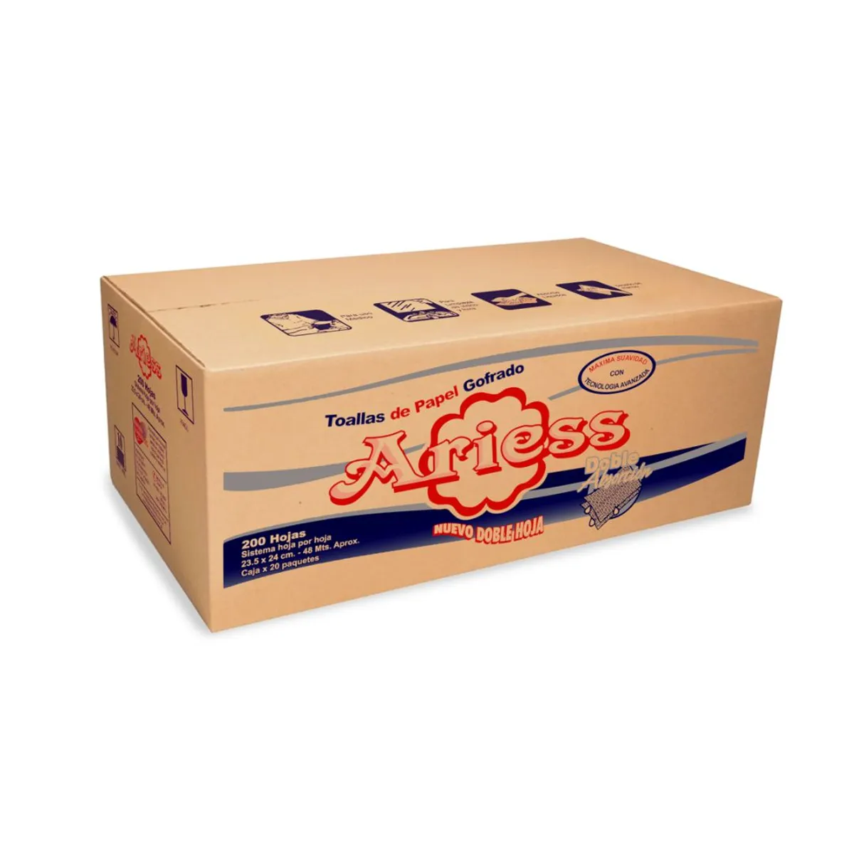 GENERICO - Papel Toalla Interfoliado Doble Hoja Ariess