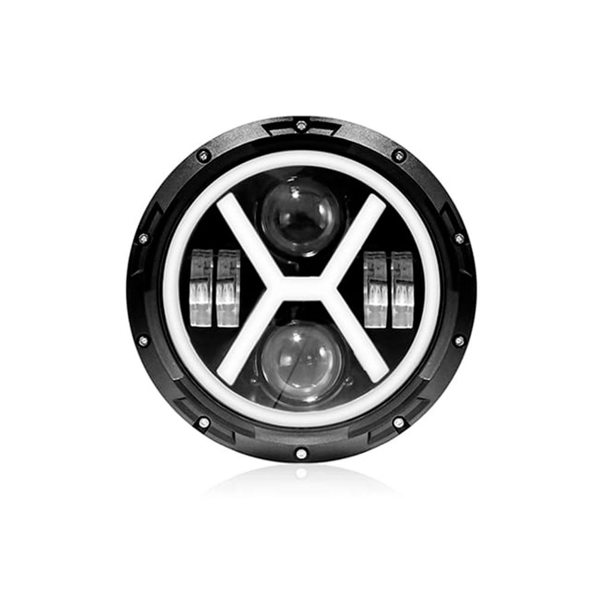 GENERICO - Faro Led 7 pulgadas Modelo X 4000LM Kontrol para Moto