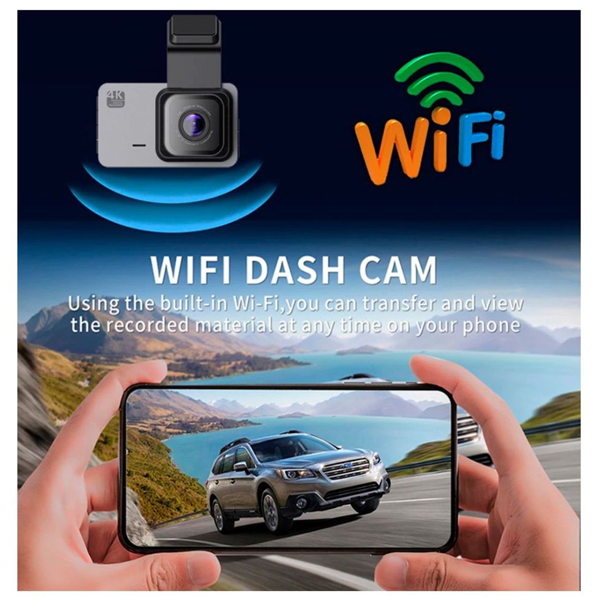 GENERICO - Camara de Grabación Seguridad Auto Delantra y Trasera DVR