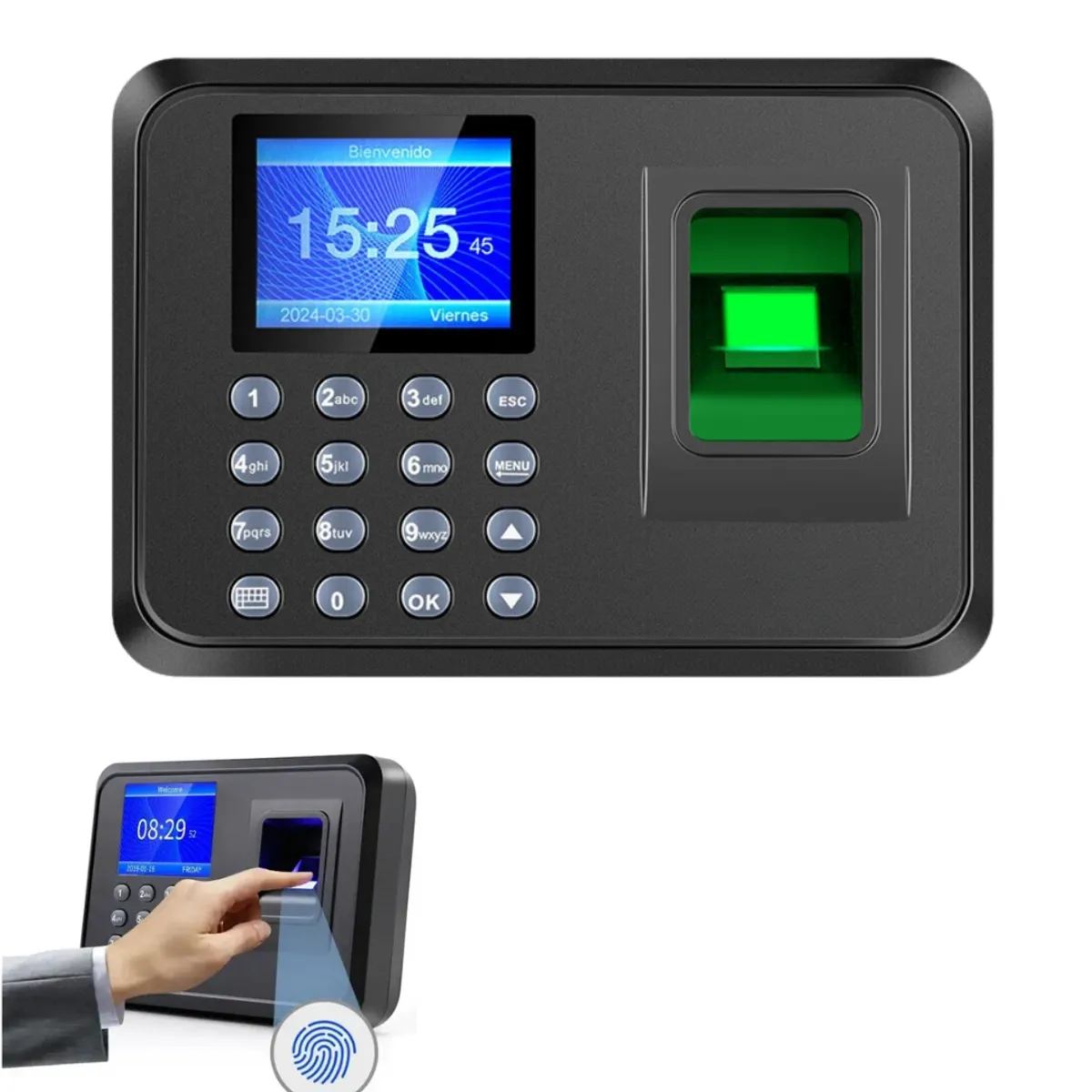 SEISA - Lector Huella Biométrico de Control De Asistencia por Cerradura Smart