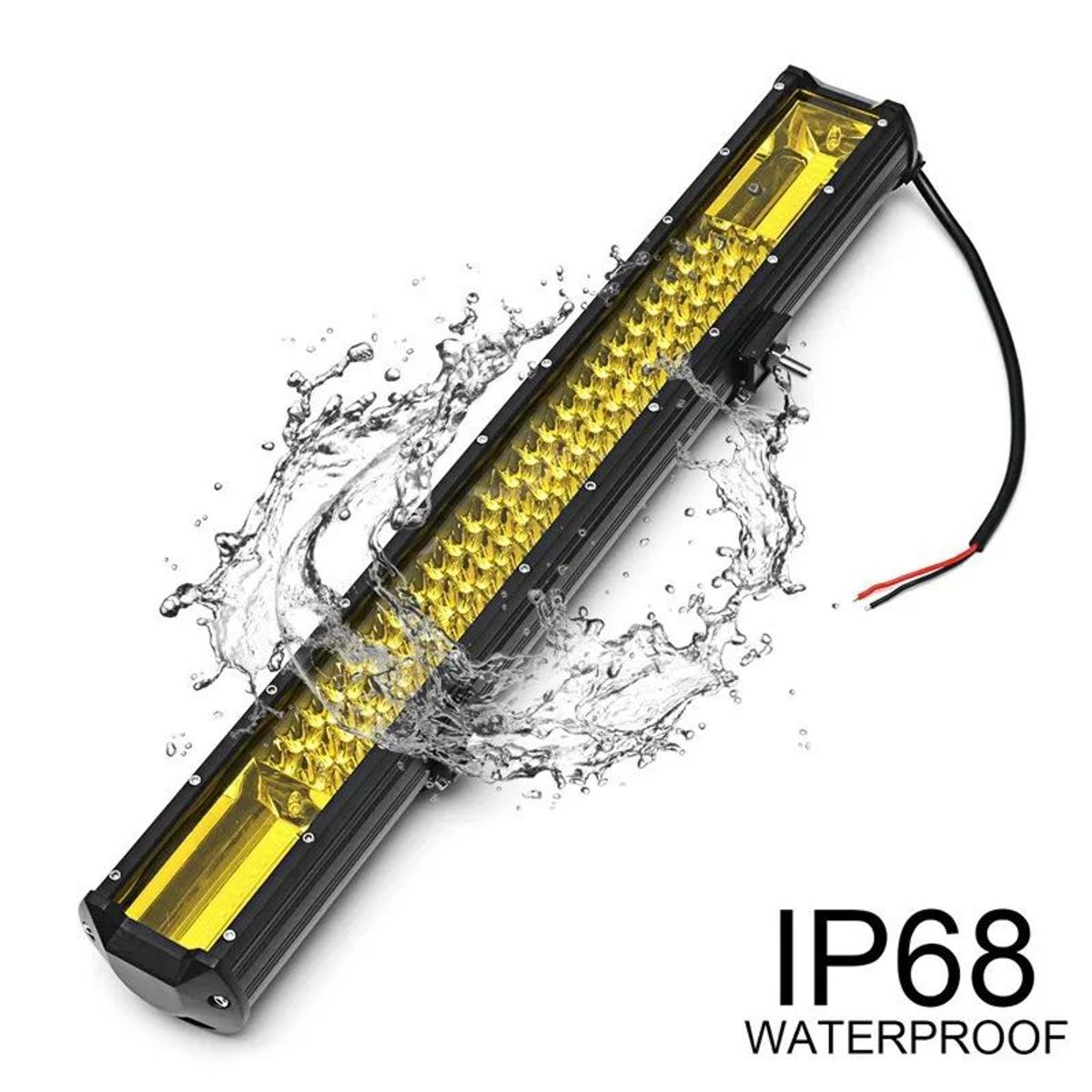 KOBO - Neblienero Barra Led 50cm amarillo Rompe Nieblas 2en1 7D