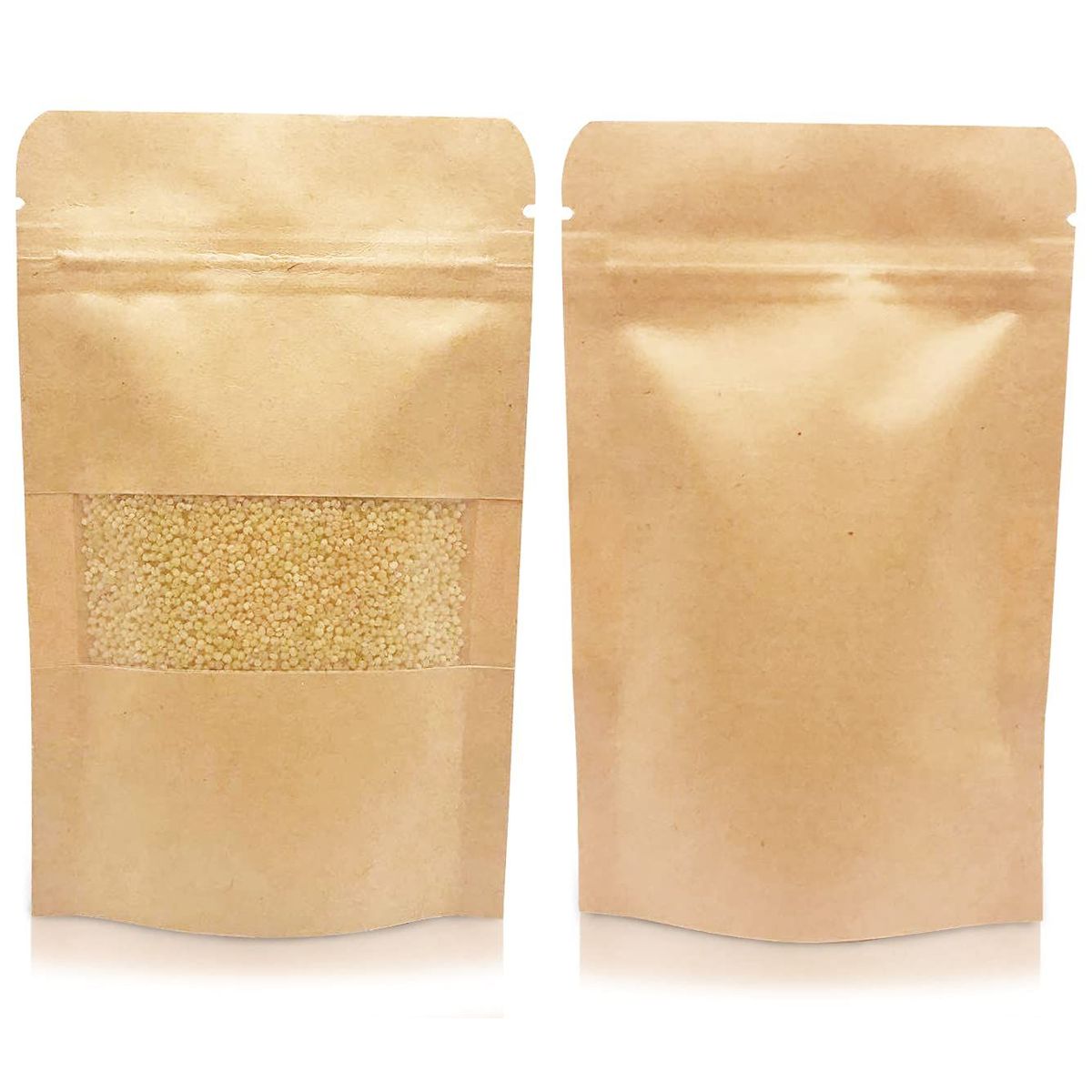 LA SEMILLITA PERUANA - 100 Sobre Trilaminado Kraft con ventana con zipper