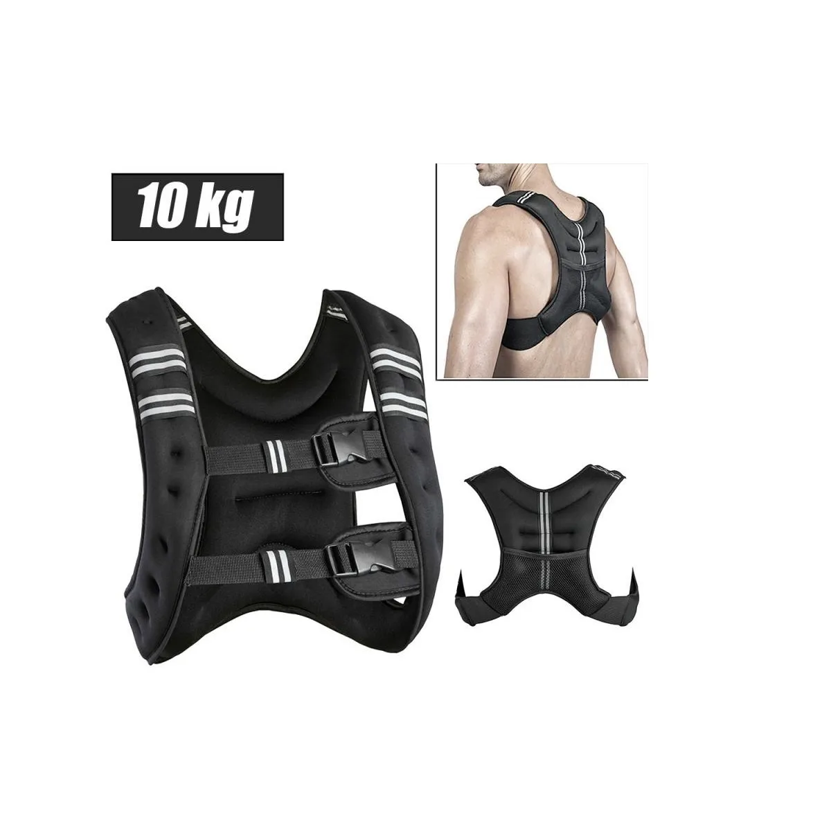 GENERICO - Chaleco O Lastre Ergonómico Con Peso 10 Kgs , Crossfit, Gym