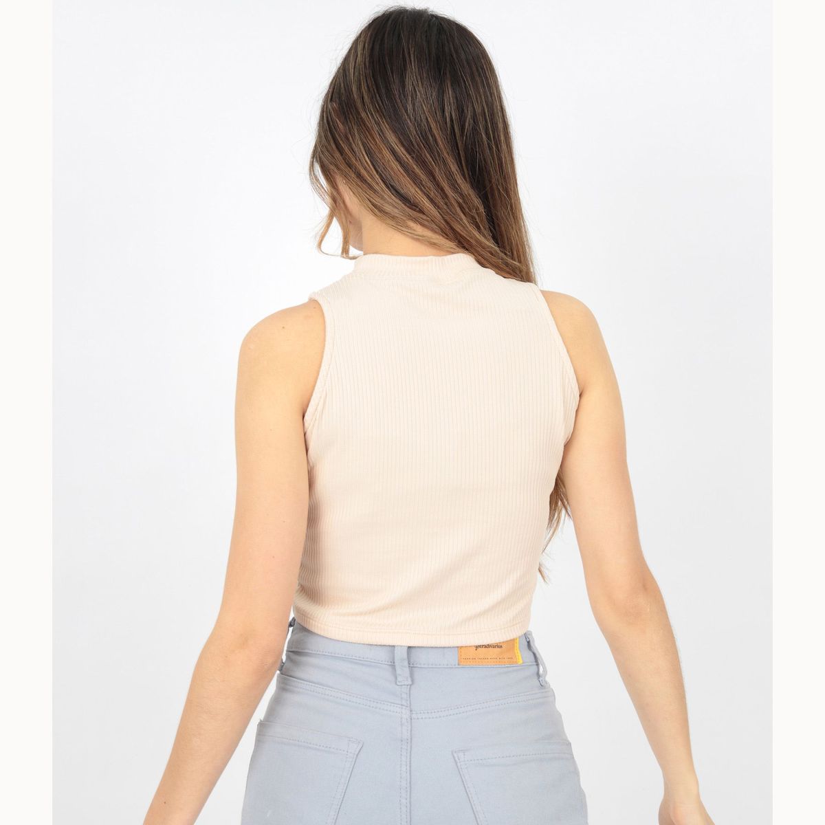 GENERICO - top mujer manga cero top alto La chispa