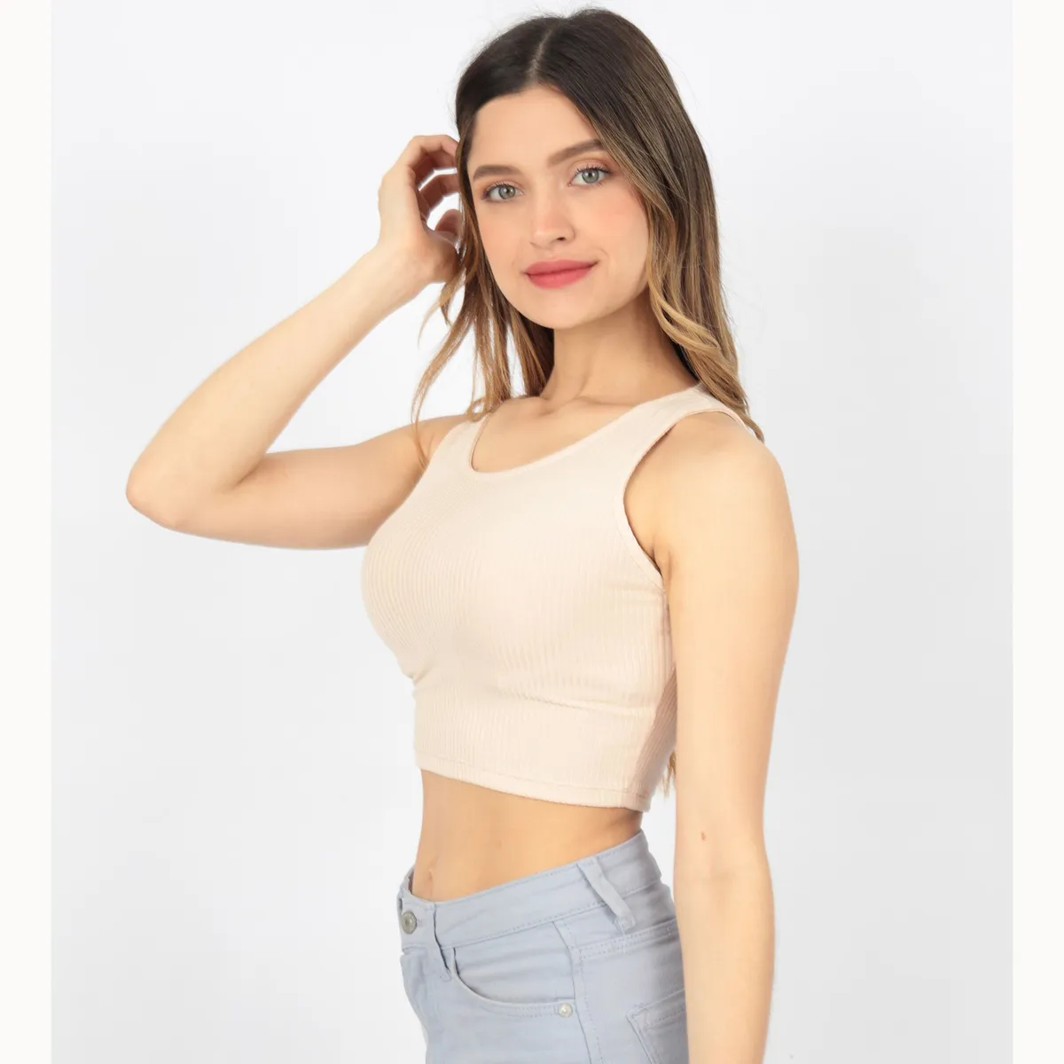 GENERICO - top mujer manga cero top corto La chispa