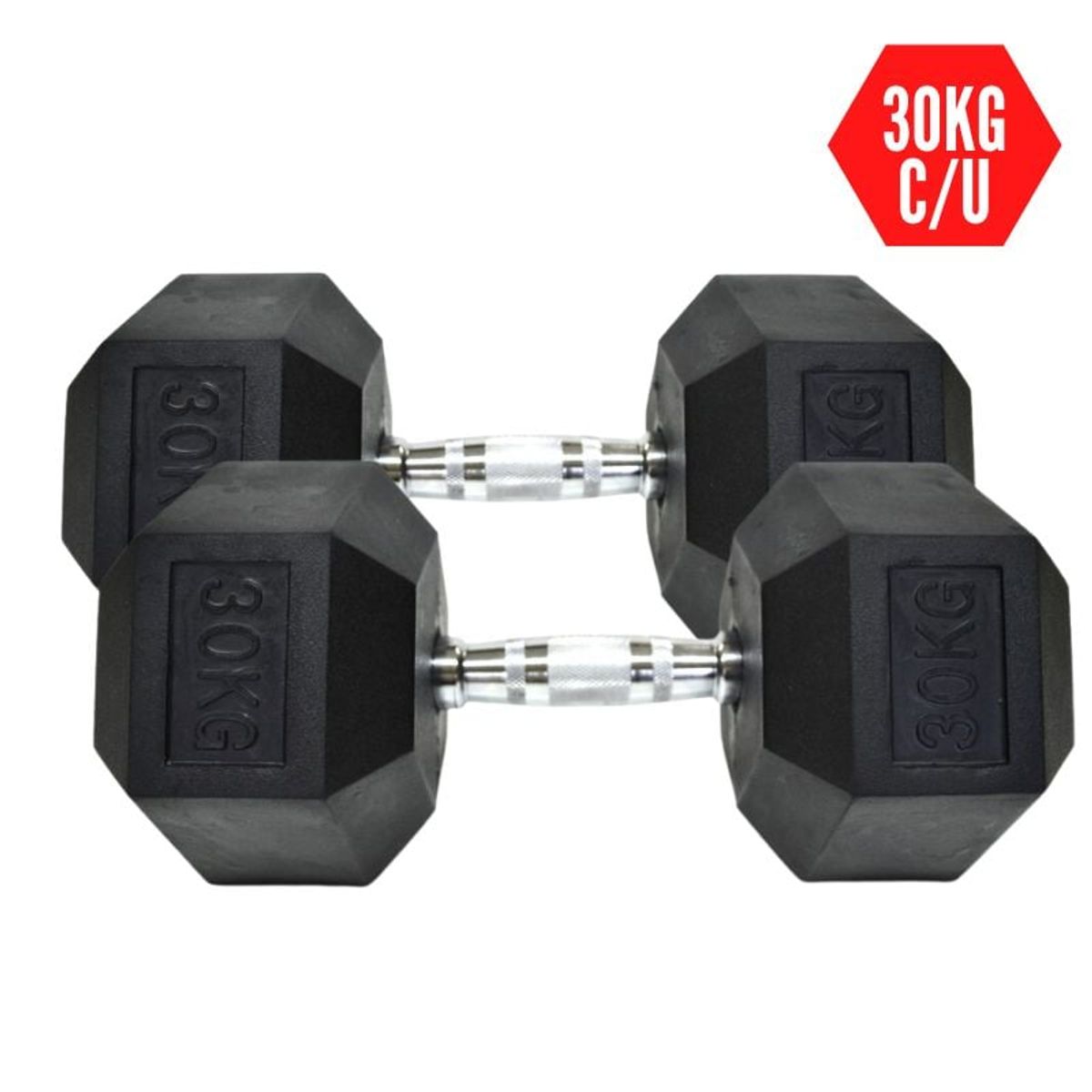 XTREME SPORT - Mancuernas Pesas Hexagonal de 30kg Ergonomica