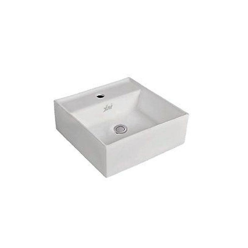 XM - LAVABO BOWL BLANCO DE LOZA ESMERALDA 38X38CM