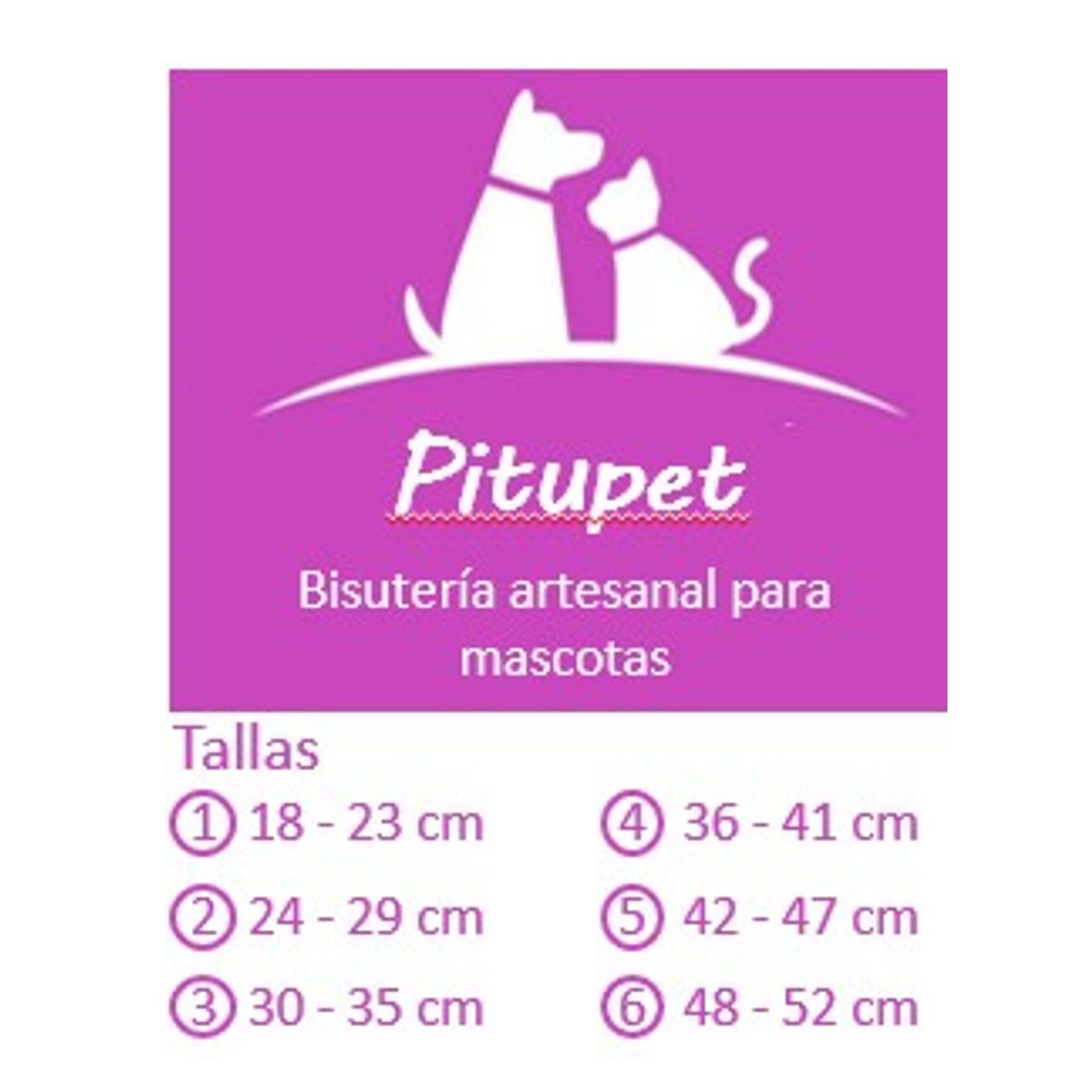 GENERICO - Collar para Mascotas Turkeza - Cuellos 42 a 47 cm