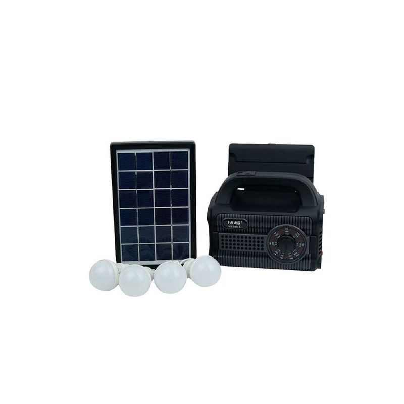 CAFINI - Kit Solar Portátil CAFINI Panel Solar SISTEMA DE ILUMINACIÓN