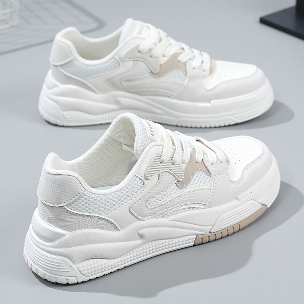 SHANDIAN - Mujer Zapatillas Urbana Plataforma Mujer