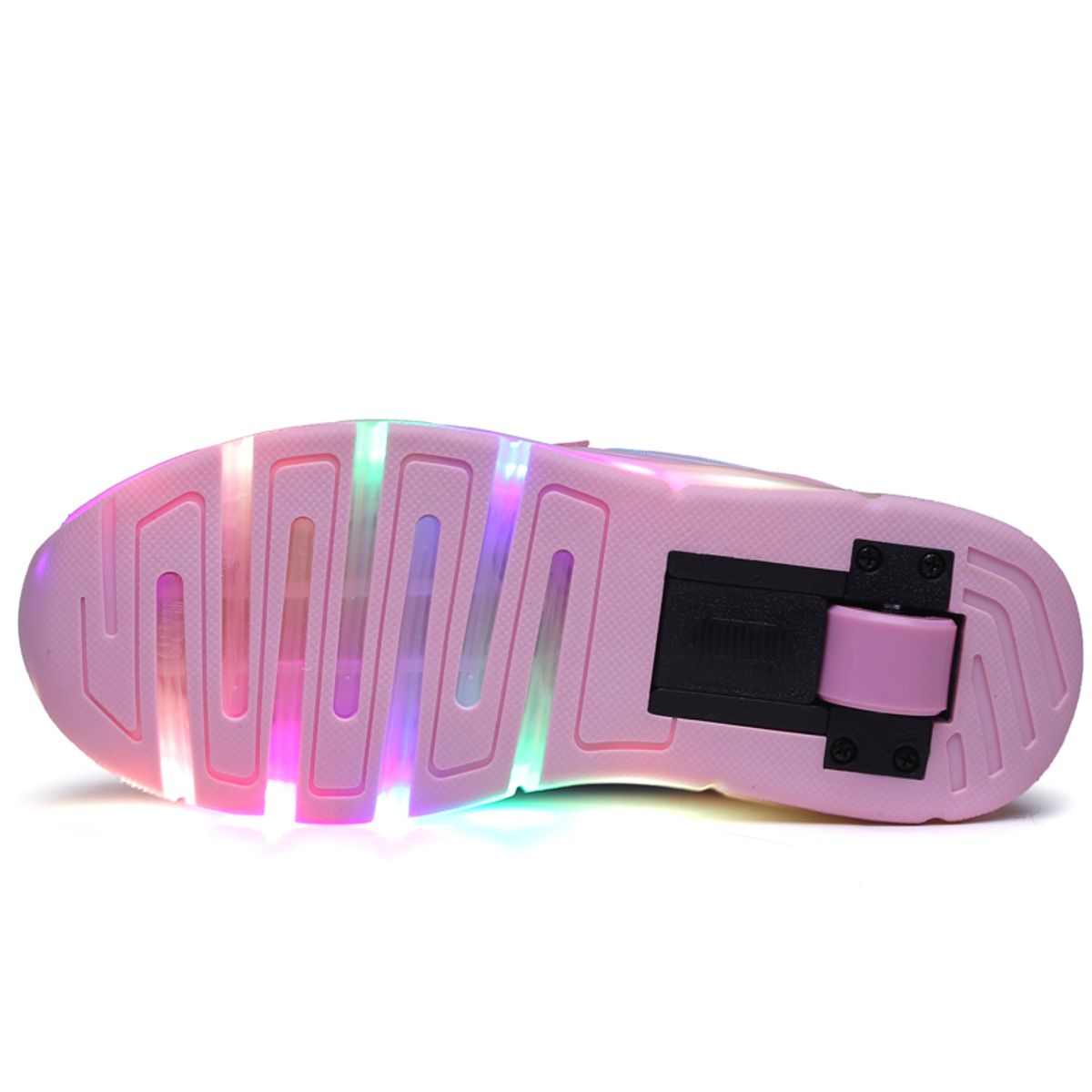 GENERICO - Zapatillas con ruedas y luces LED recargables con USB niñas y niños