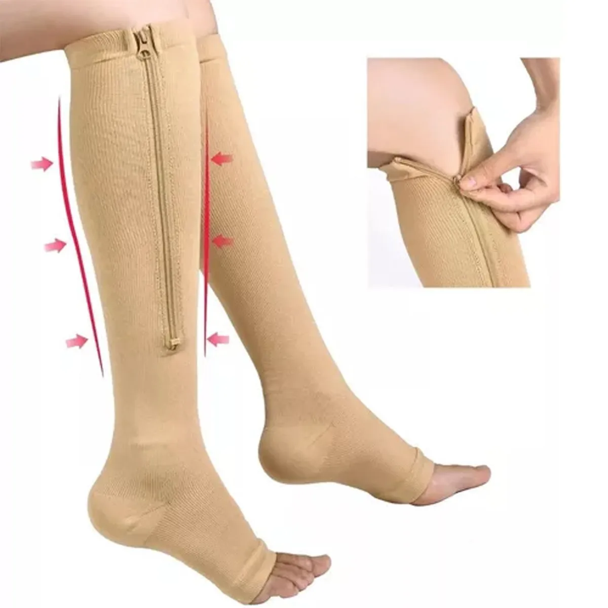 GENERICO - Medias de Compresión Talla S-M  - Con cierre reforzado - el par