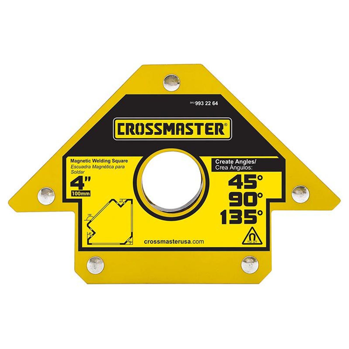 GENERICO - Escuadra Magnética 100mm  45°- 90° - 135°  - 22 kg 9932264 Crossmaster