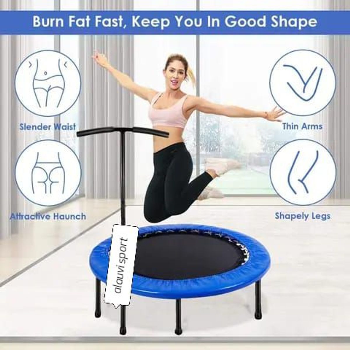 GENERICO - CAMA ELASTICA TRAMPOLIN ALTO REBOTE 38P  +AGARRADERA ALTA RESISTENCIA