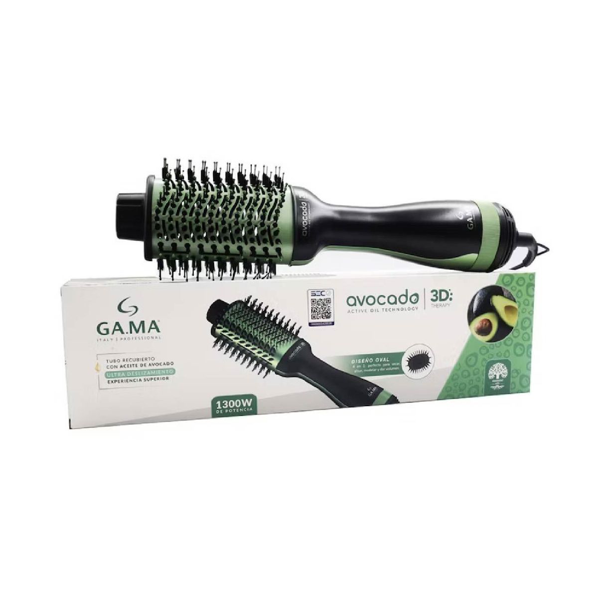 GAMA - CEPILLO ALISADOR Y SECADOR AVOCADO POWER 3D THERAPY