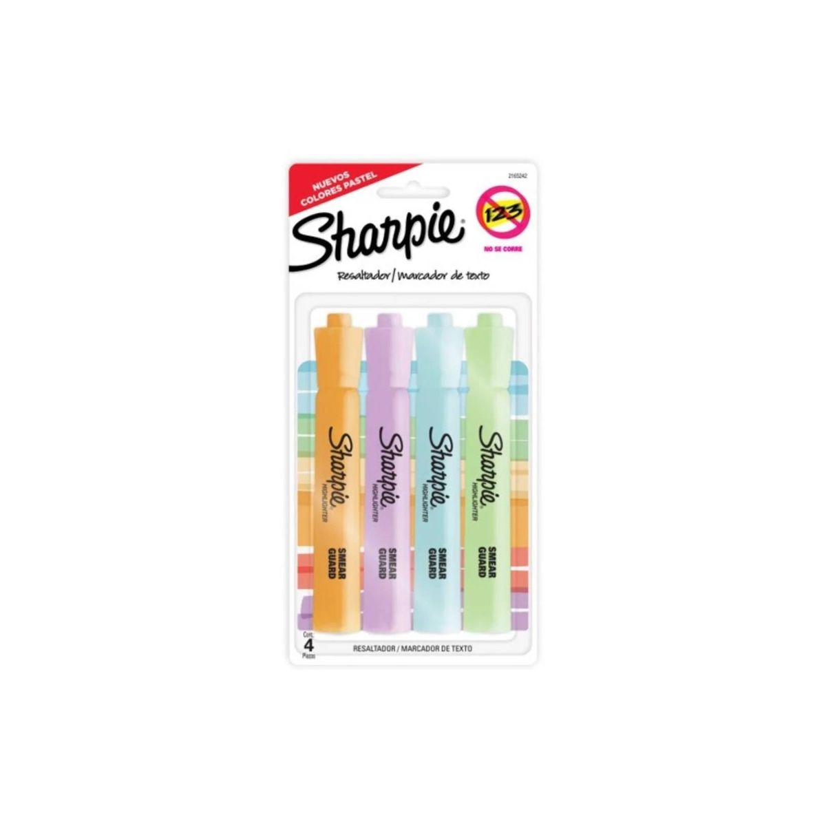 SHARPIE - Resaltador Sharpie Tank Colores Pasteles x4