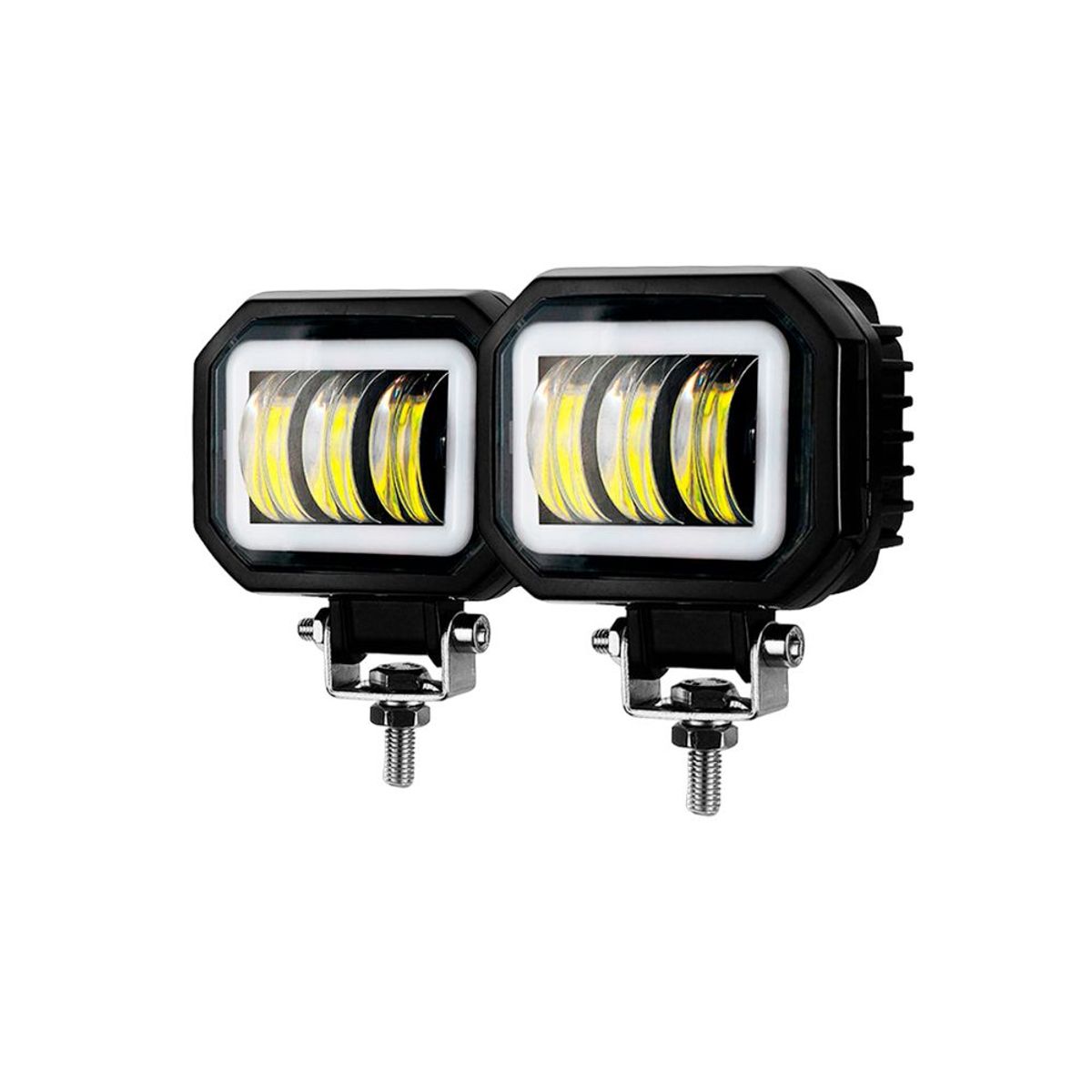 GENERICO - Explorador Led 4inch Cuadrado Aureola Blanca