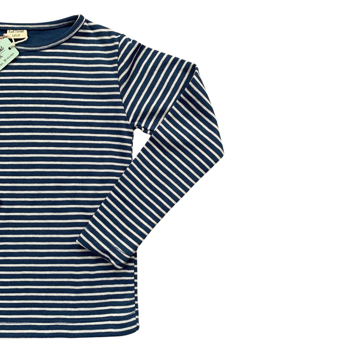 RED CARROT - Polo azul y blanco rayado de algodon