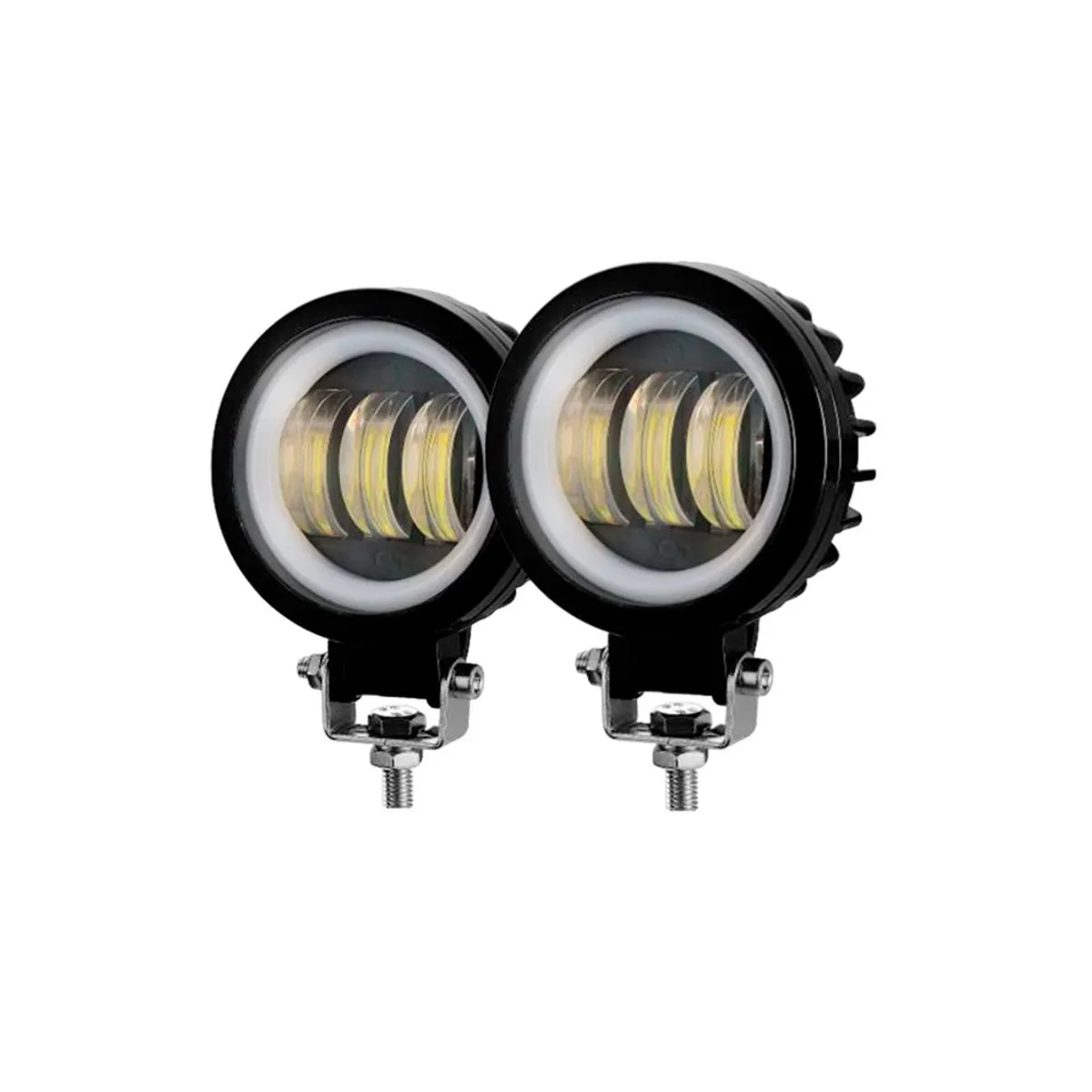 GENERICO - Explorador Led 4Inch Redondo Aureola Blanca