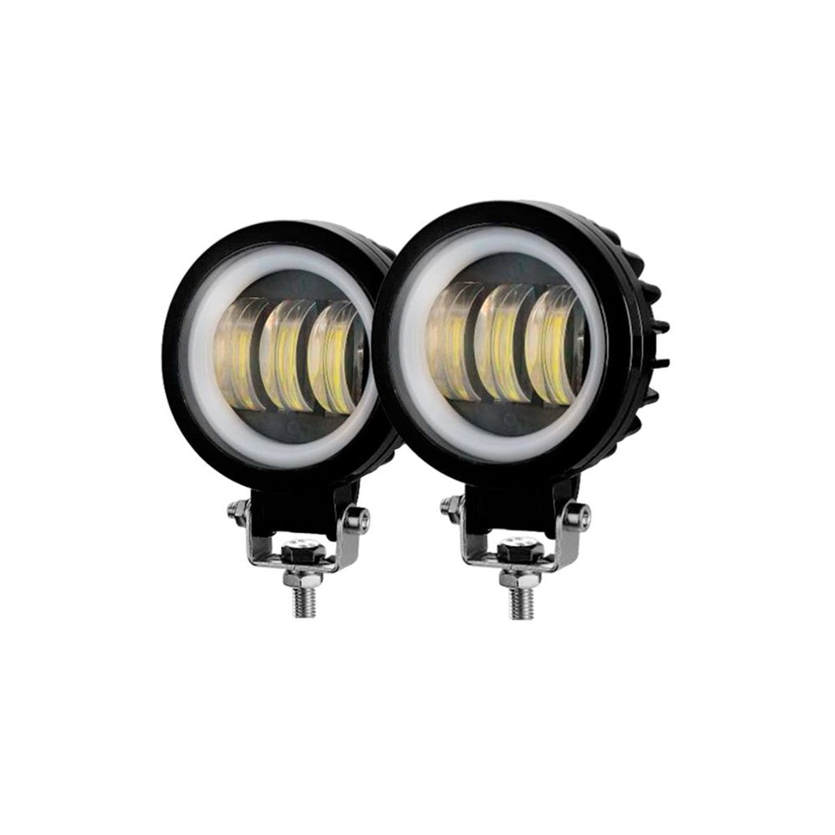 GENERICO - Explorador Led 4Inch Redondo Aureola Blanca