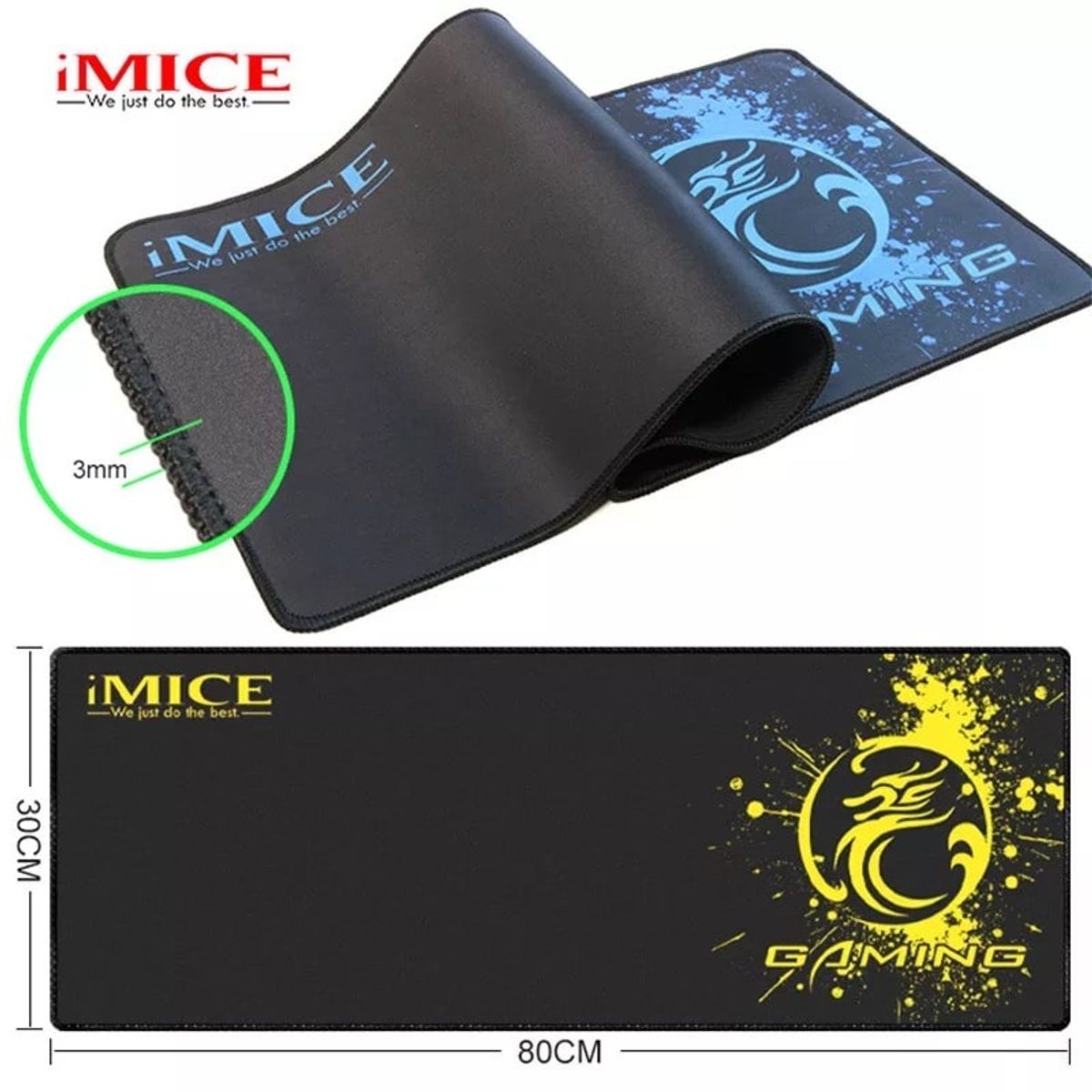 IMICE - Mouse pad Gamer 80 cm x30cm x 4 mm WATERPROOF