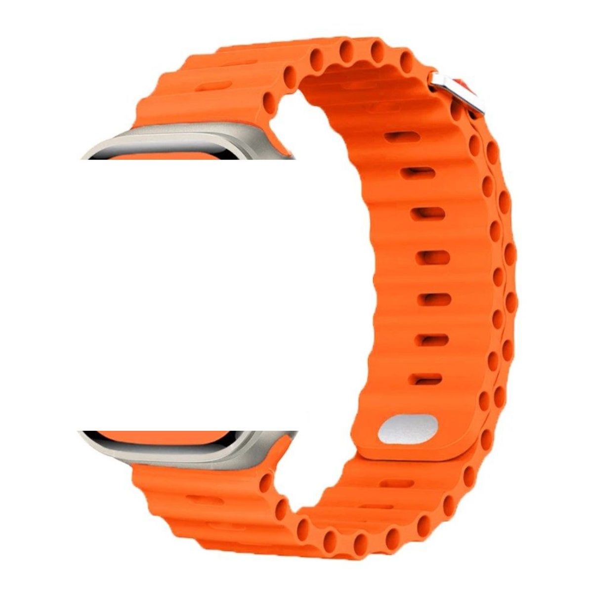GENERICO - Correa Ultra Ocean para Apple Watch y SmartWatch Naranja 44-45-46-49mm